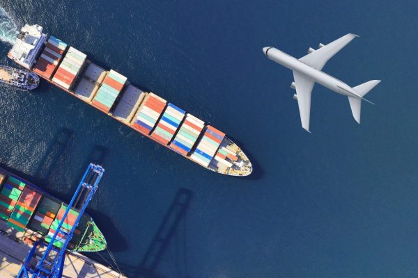 Aerial,Drone,Ultra,Wide,Concept,Photo,Of,Container,Terminal,And